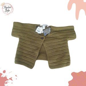 BONPOINT olive green button sweater Cardigan
